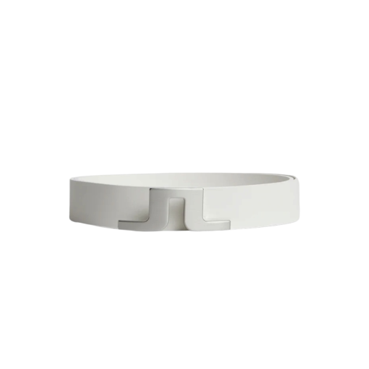 J.Lindeberg Bridger Leather Belt White