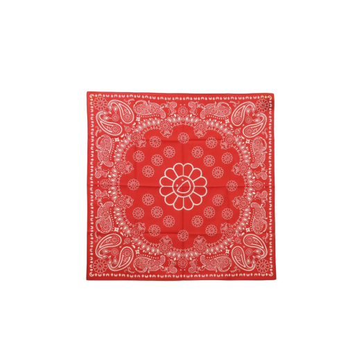 Kaikai Kiki Flower Paisley Bandana Red
