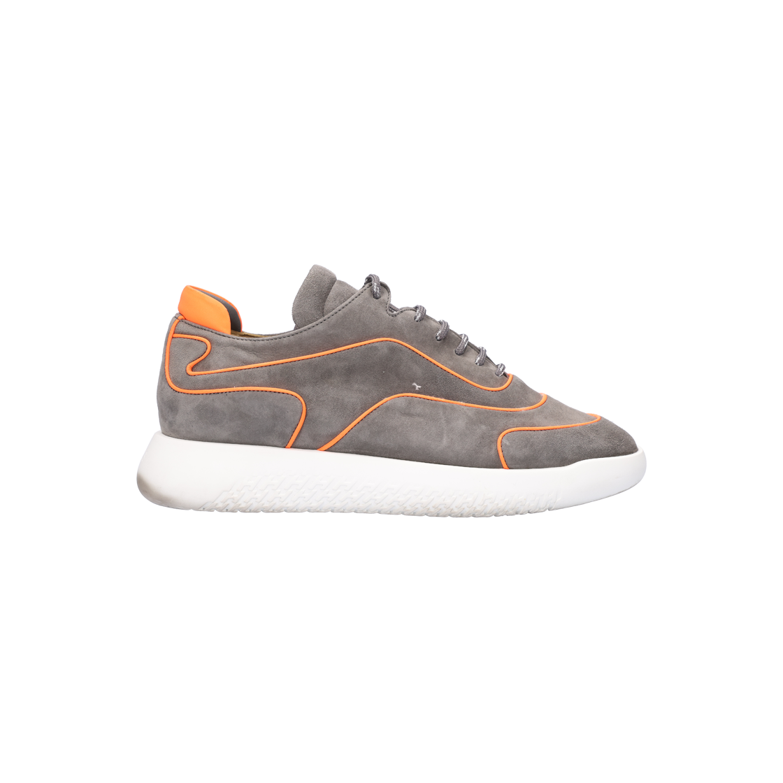 에르메스 스니커즈 스웨이드 그레이 오렌지 36