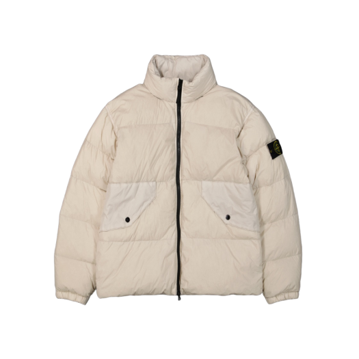 Stone Island 40623 Garment Dyed Crinkle Reps Recycled Nylon Down Jacket Plaster - 23FW