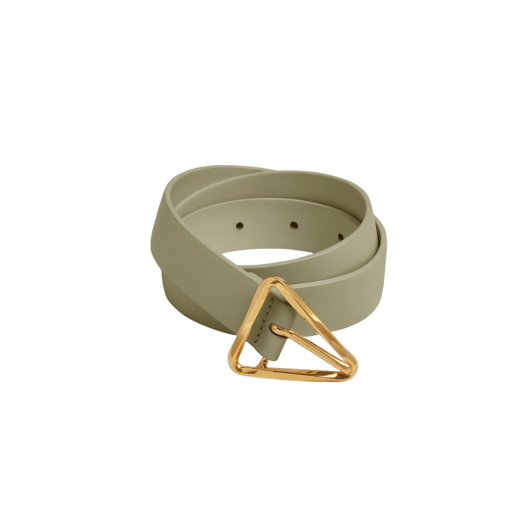 (W) Bottega Veneta Grasp Belt Travertine