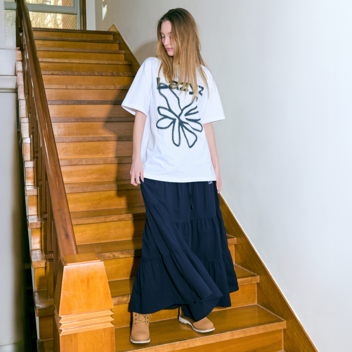 레이지지 캉캉스커트 네이비(Lazyz Lazy Cancan Shirring Skirt Navy) - 4