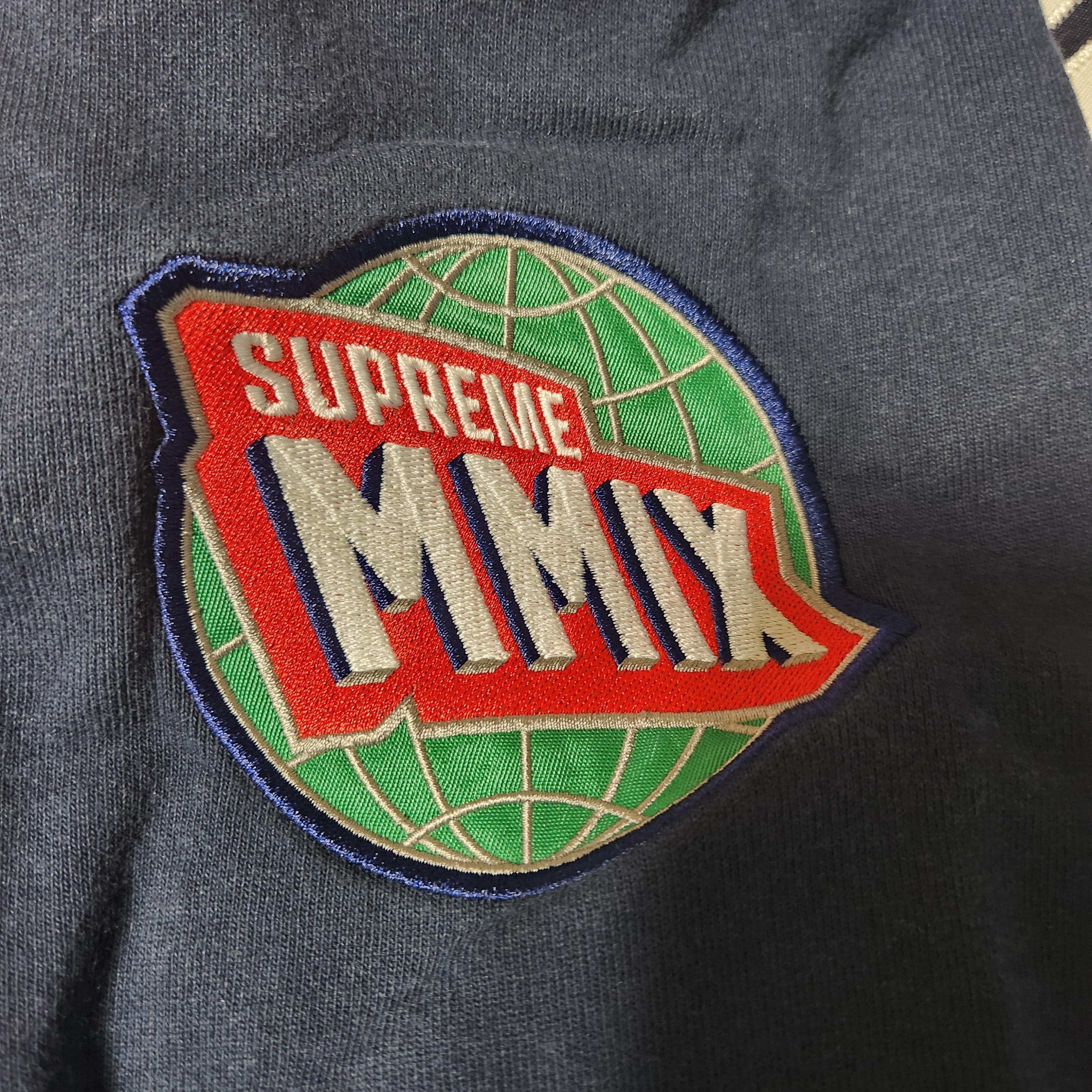 Supreme Playoffs Zip Up Hooded Sweatshirt Navy - 25SS, Supreme Military Camp Cap Dark Royal - 25SS 착용 스타일 - 6
