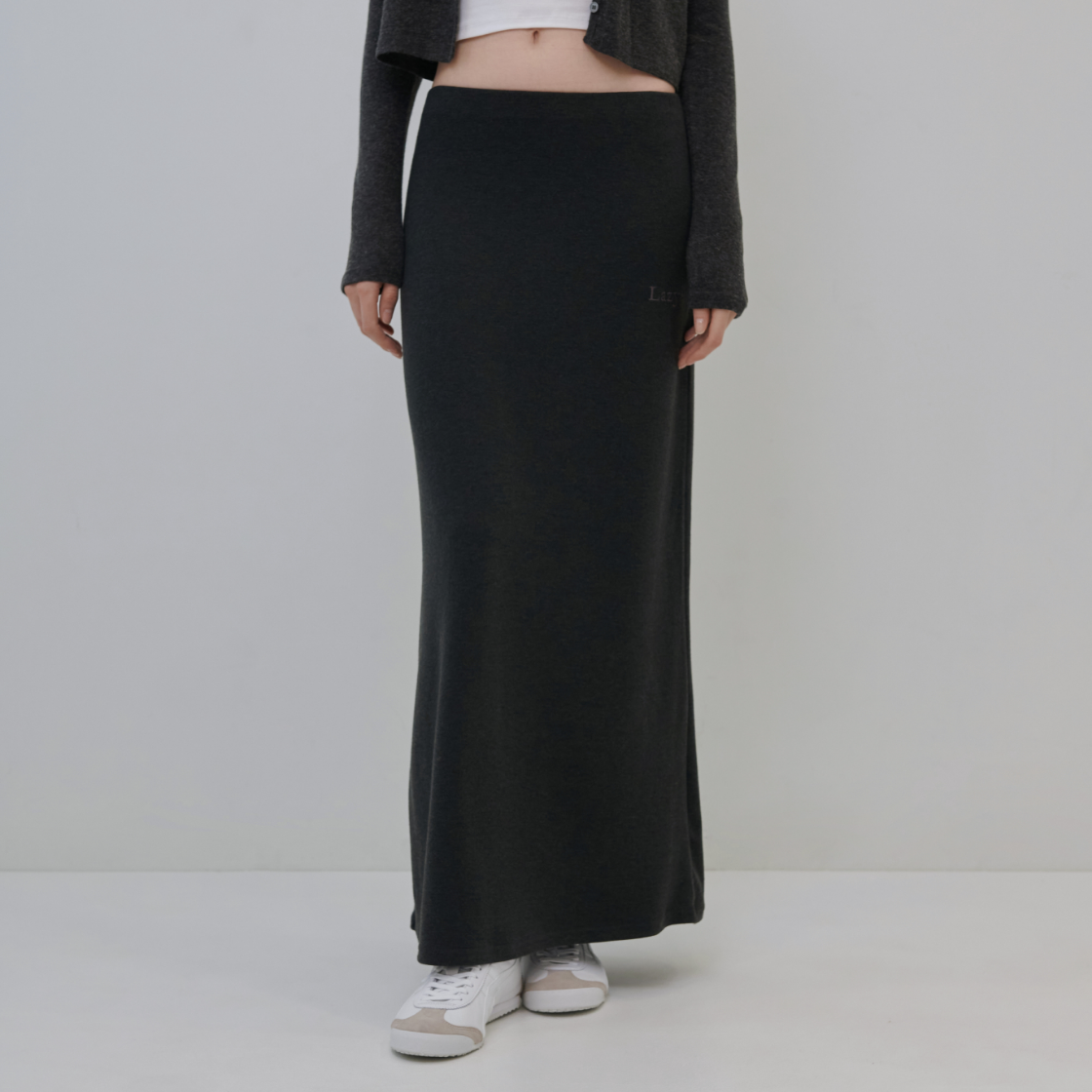레이지지 레이지 소프트 터치 롱 스커트 차콜(Lazyz Lazy Soft Touch Long Skirt Charcoal) - 3