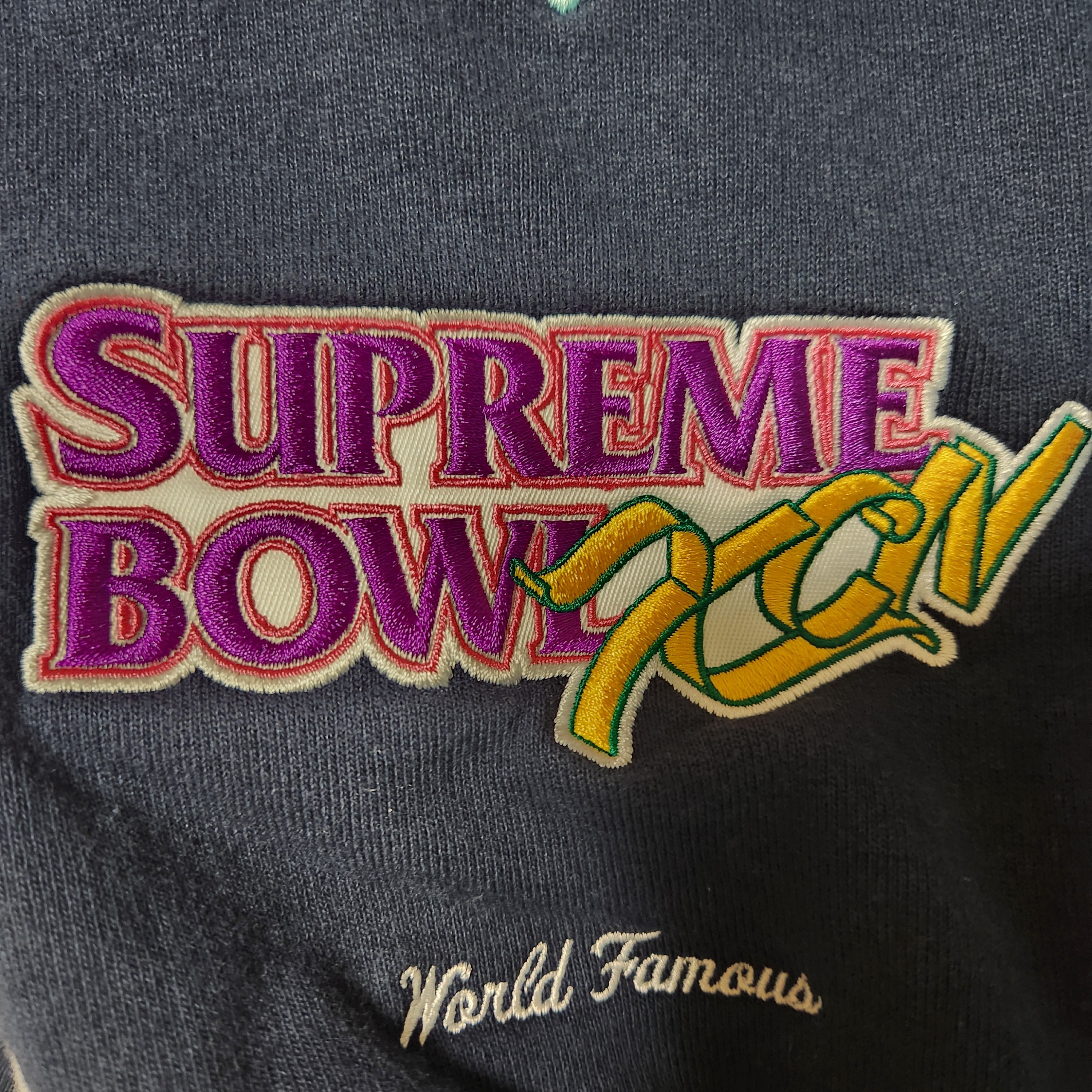 Supreme Playoffs Zip Up Hooded Sweatshirt Navy - 25SS, Supreme Military Camp Cap Dark Royal - 25SS 착용 스타일 - 7