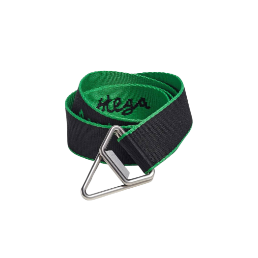 Bottega Veneta Reverse Logo Ribbon Strap Belt Black Parakeet