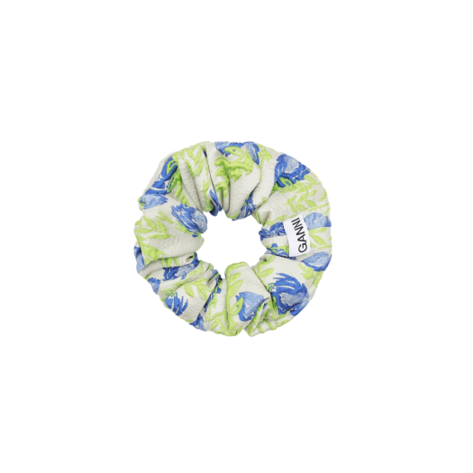 (W) Ganni 3D Jacquard Scrunchie Oyster Grey