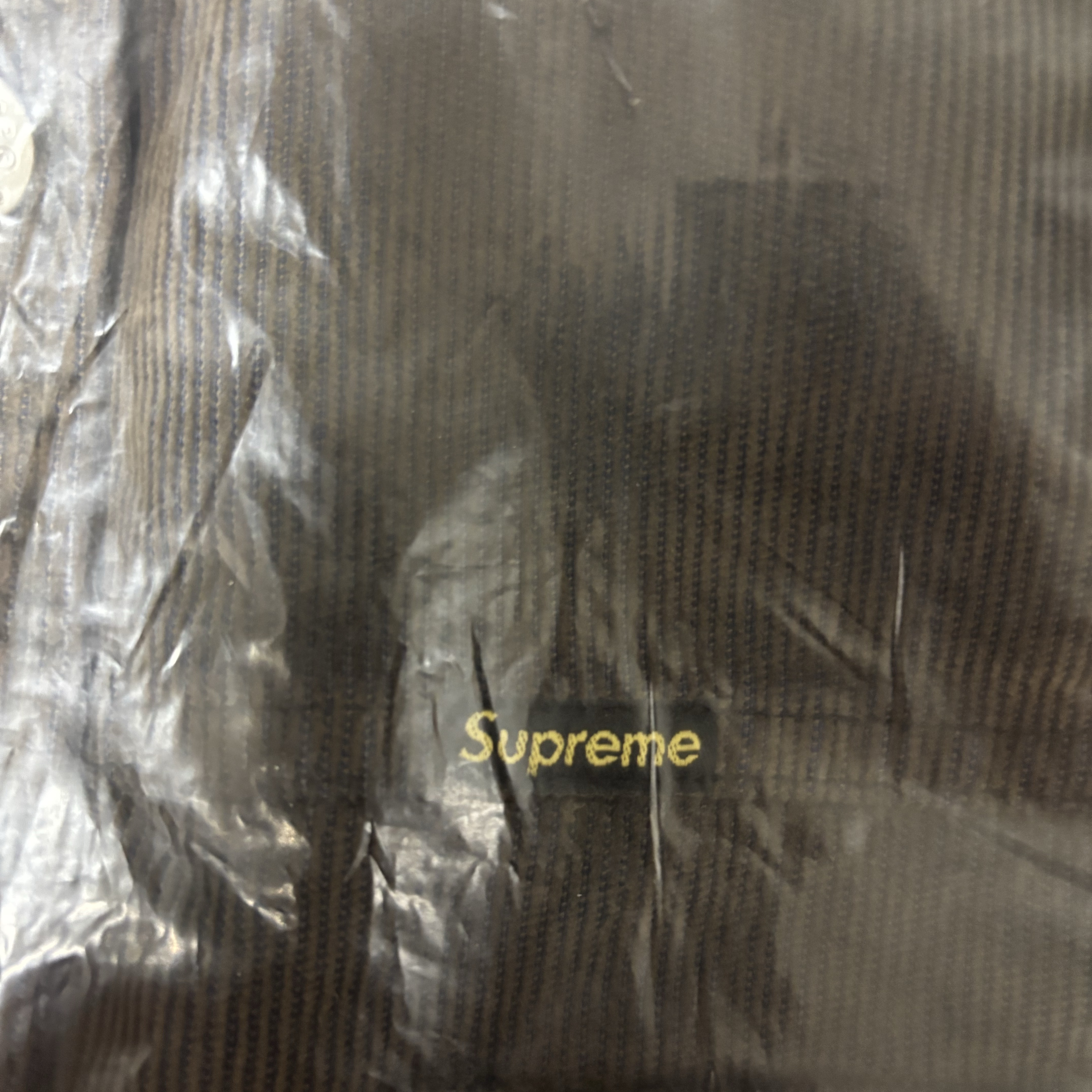 Supreme Washed Corduroy Shirt Brown - 25SS 착용 스타일