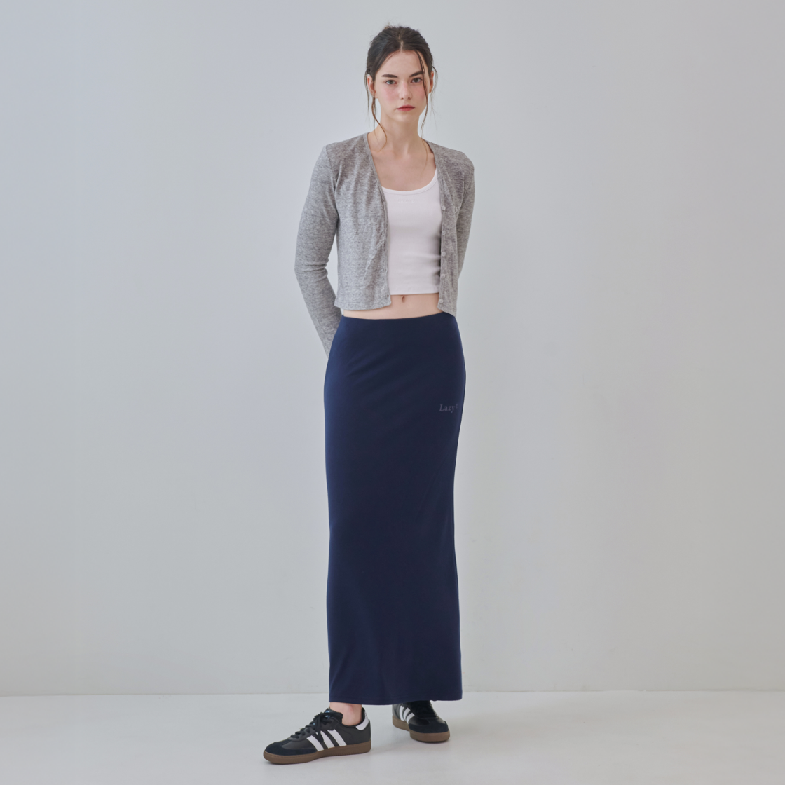 레이지지 레이지 소프트 터치 롱 스커트 네이비(Lazyz Lazy Soft Touch Long Skirt Navy) - 5