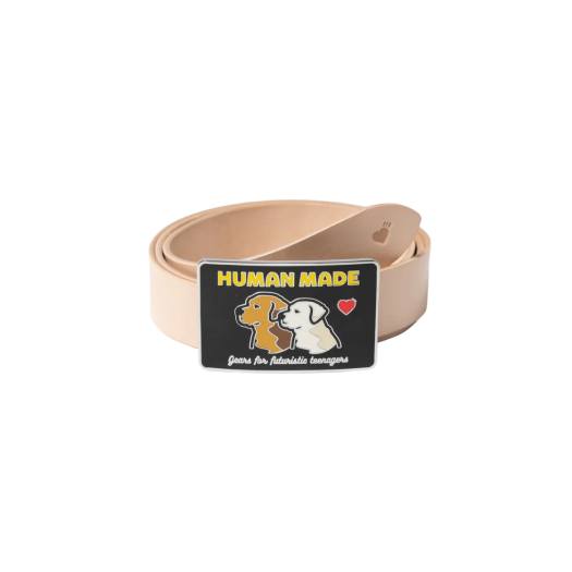Human Made Leather Belt Beige