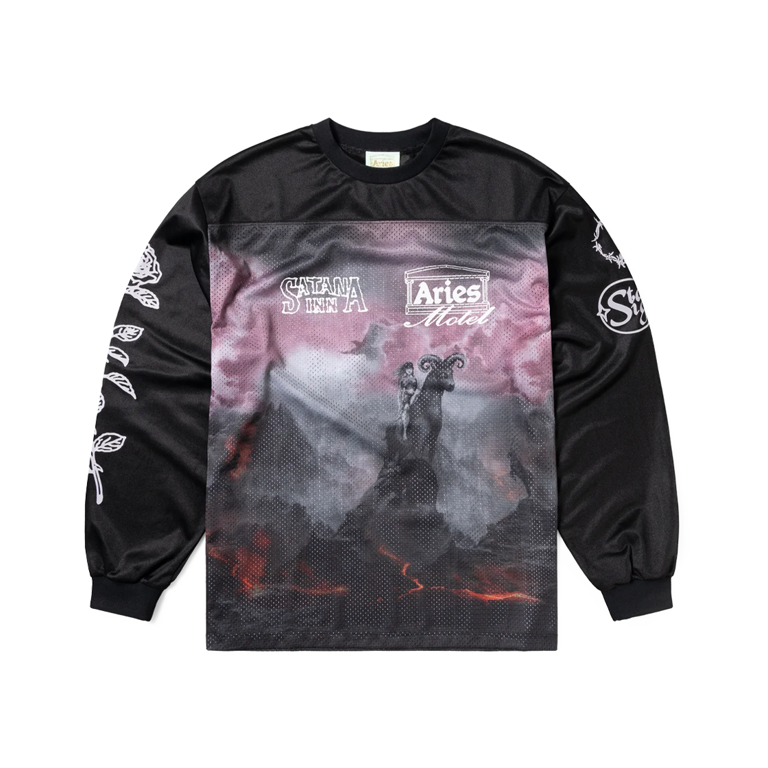 KM5BTSLAS07BK Aries Ramscape Airtex LS Tee Multi - 25SS