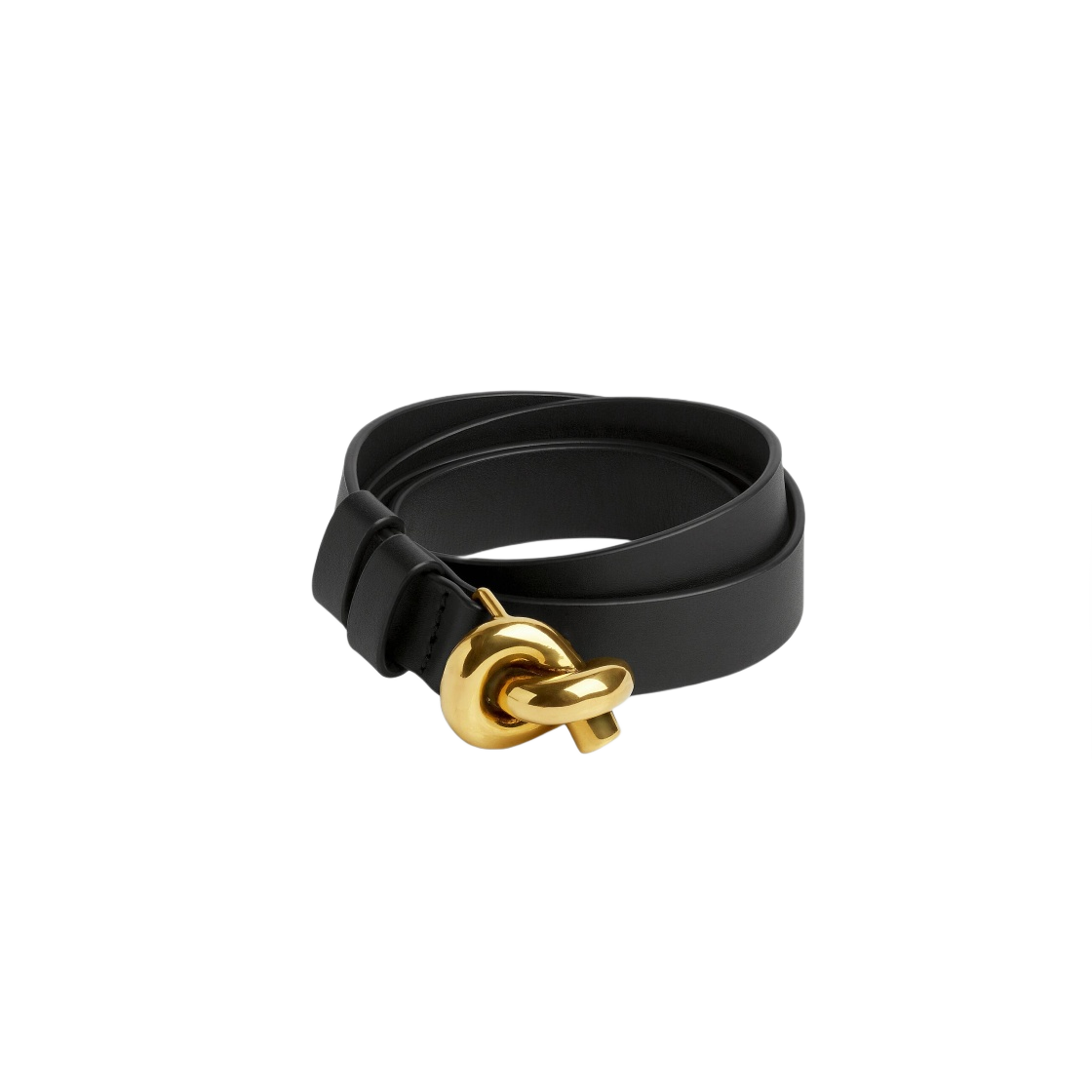 (W) 보테가 베네타 노트 벨트 블랙((W) Bottega Veneta Knot Belt Black) - 1