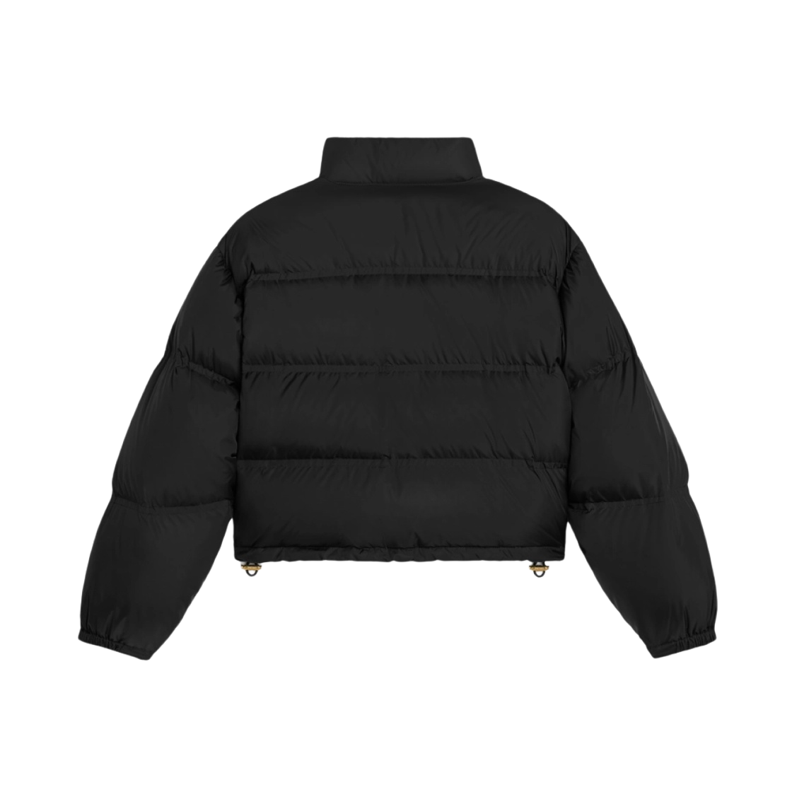 2W662092L-38NO (W) Celine Triomphe Lightweight Nylon Cropped Down Jacket Black - #2