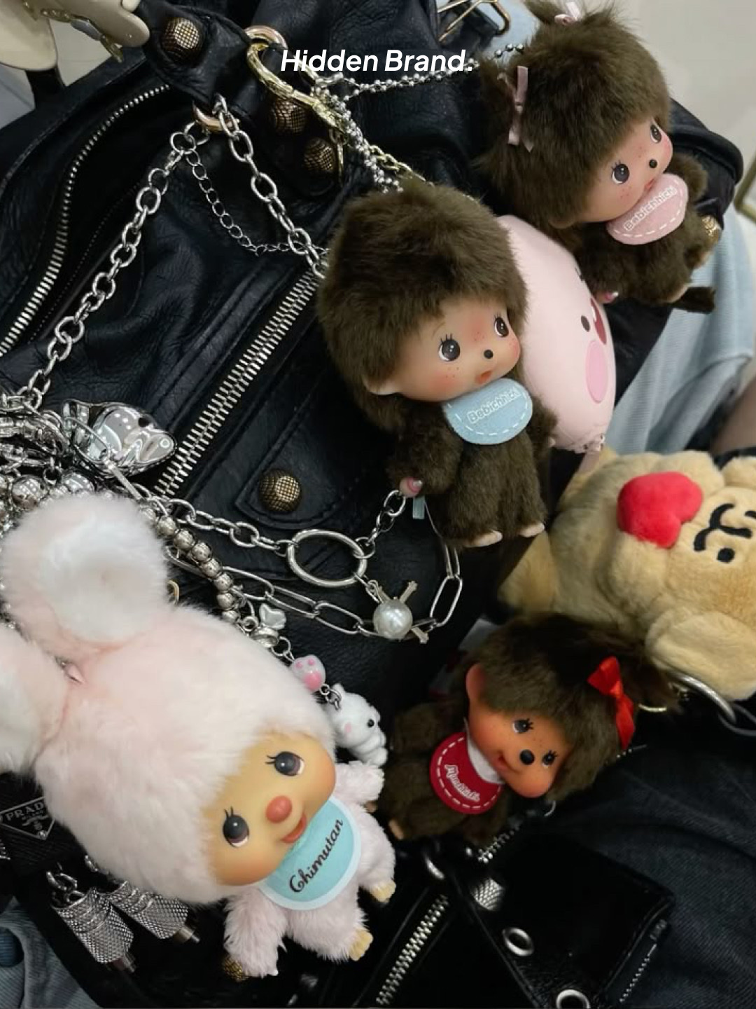 Monchhichi Colors Key Chain Blue, Monchhichi Colors Key Chain Mint Green 착용 스타일 - 9