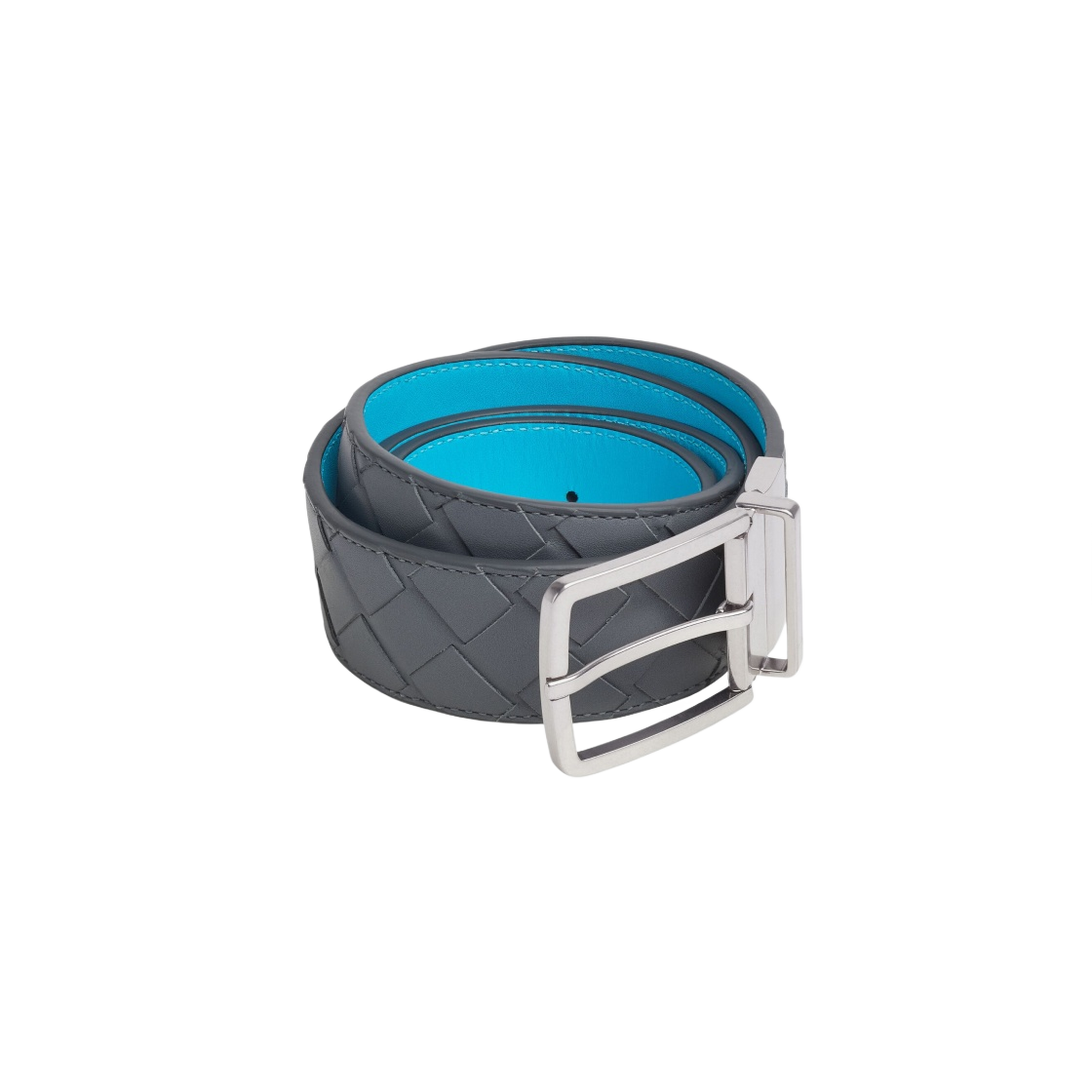 보테가 베네타 인트레치아토 리버시블 벨트 썬더 풀(Bottega Veneta Intrecciato Reversible Belt Thunder Pool) - 1