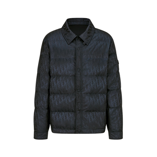 Dior Oblique Quilted Jacket Black Nylon Jacquard