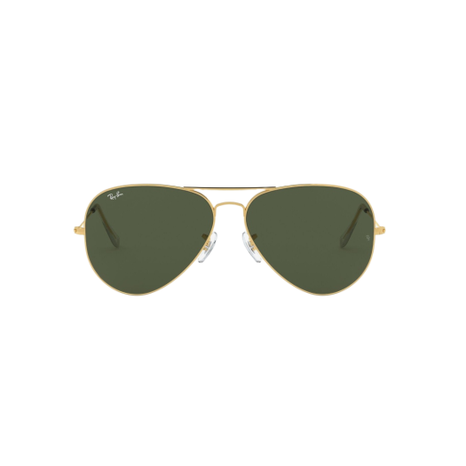 Ray-Ban Aviator Large Metal II Polished Gold Frame Green Classic G-15 Lenses