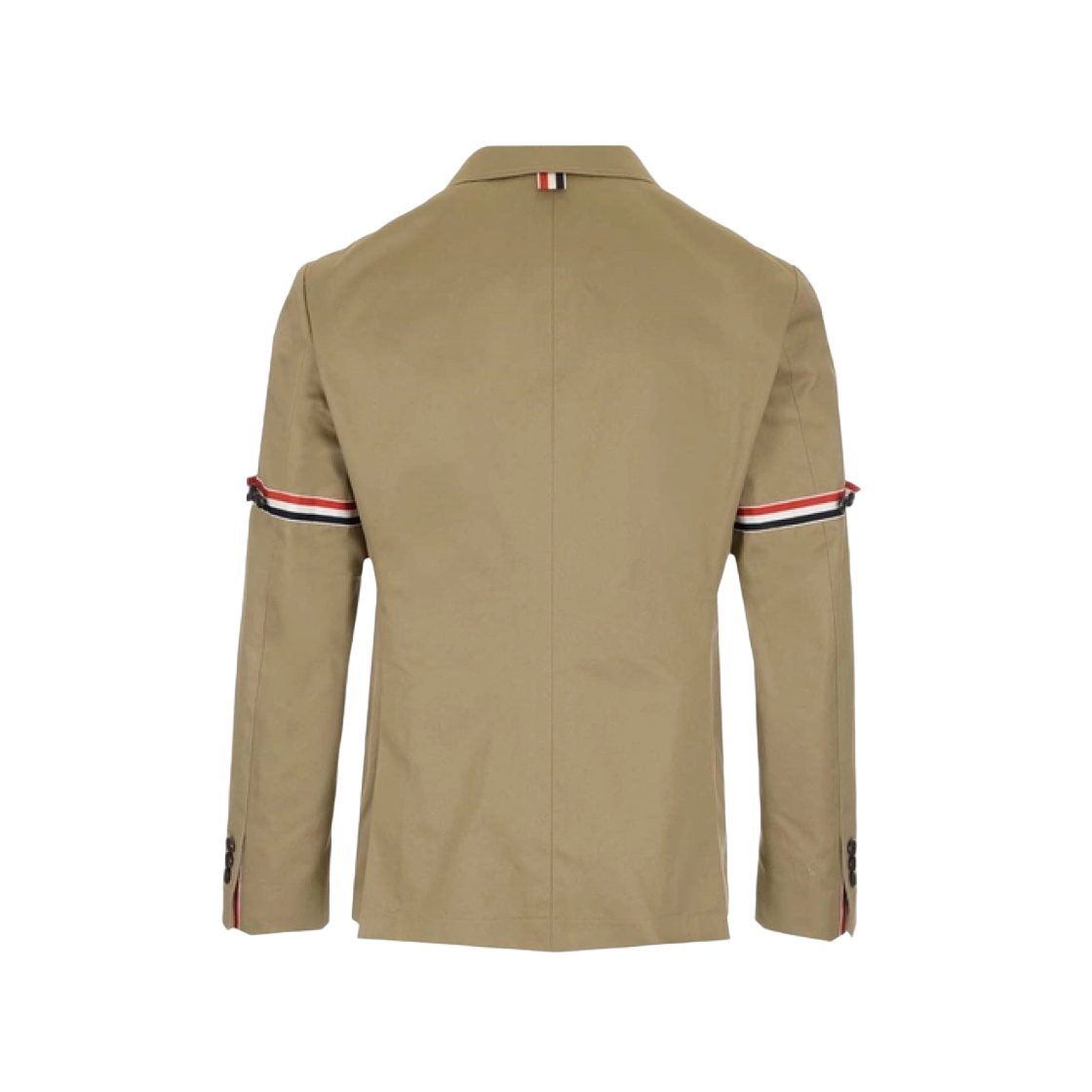 MJU527A-03788-275 Thom Browne Cotton Twill Grosgrain Armband Unconstructed Classic Sport Coat Khaki - #2