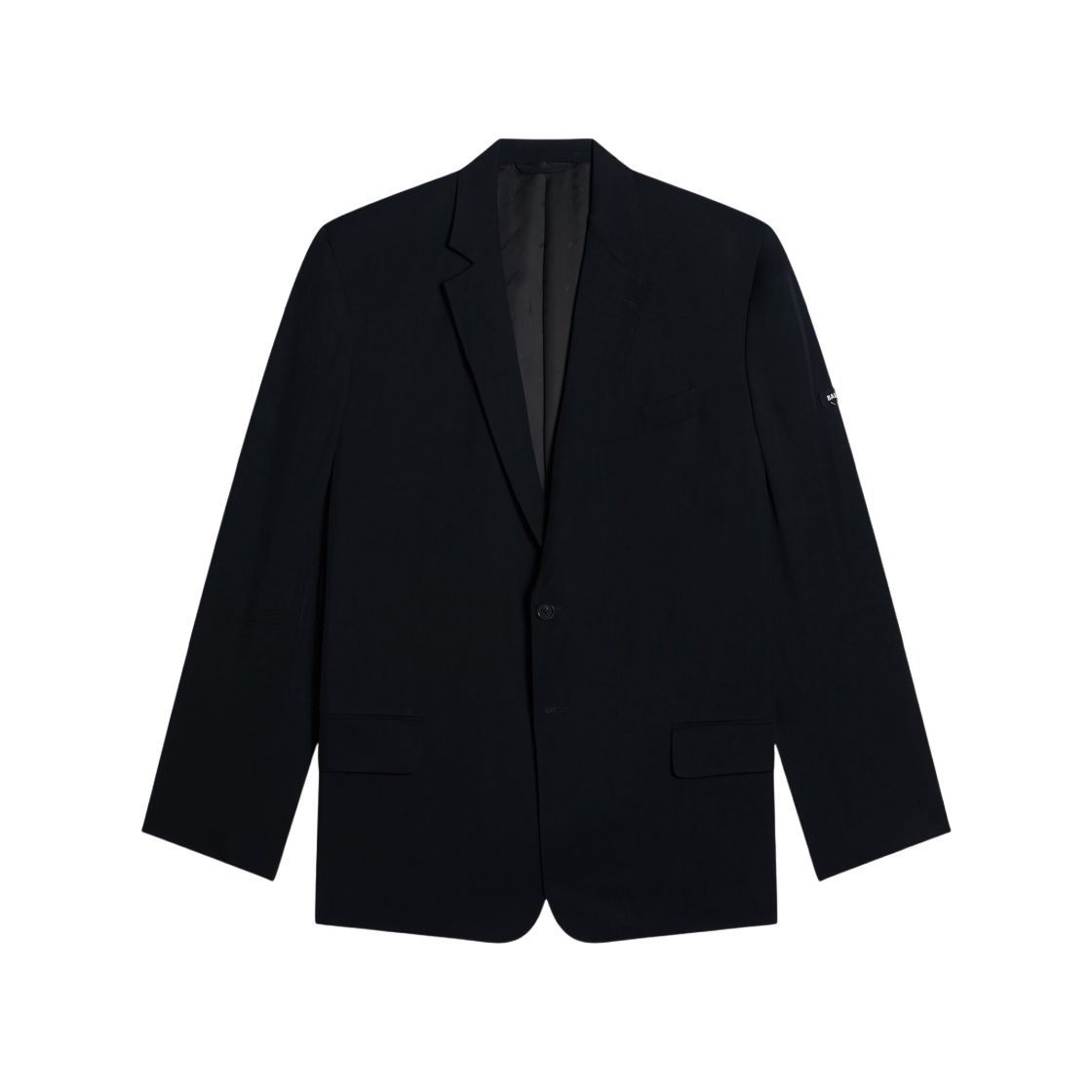 674430TJO251000 Balenciaga Fluid Viscose Gabardine Washed Jacket Black - 대표 이미지 #1