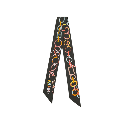 (W) Hermes Do Re Boucles Twilly Noir Rose Multicolore