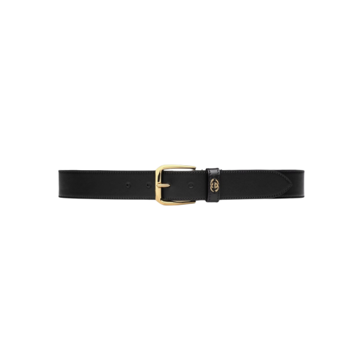 Gucci Belt with Square Buckle and Interlocking G Black Gold