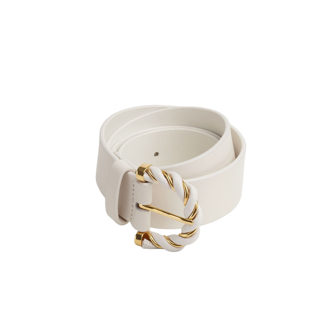 (W) 보테가 베네타 트위스트 벨트 화이트((W) Bottega Veneta Twist Belt White) - 1
