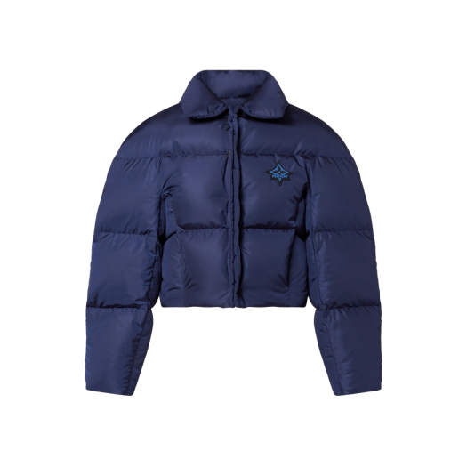 (W) Louis Vuitton Ridge Front Puffer Jacket Blue