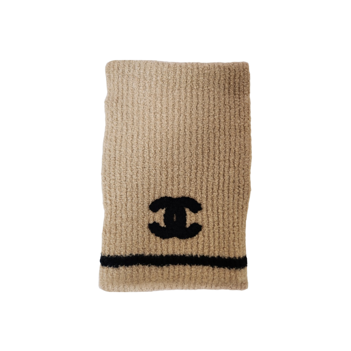 AA9423-B13856-NQ767 (W) Chanel Scarf Cashmere & Black Beige - 대표 이미지 #1