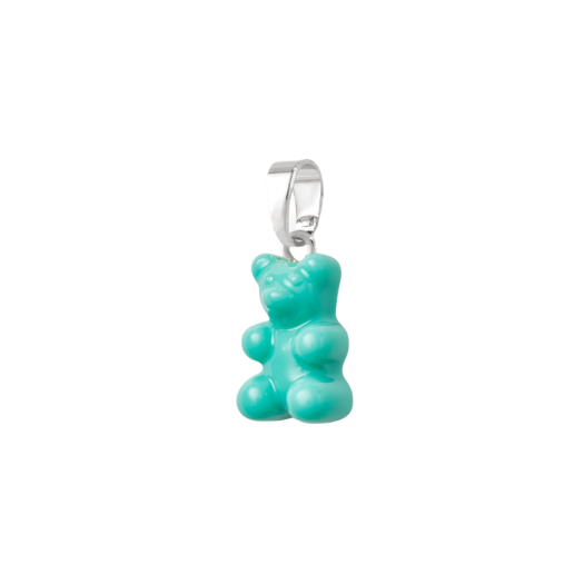 Crystal Haze Nostalgia Bear with Classic Connector Silver Mykonos Blue