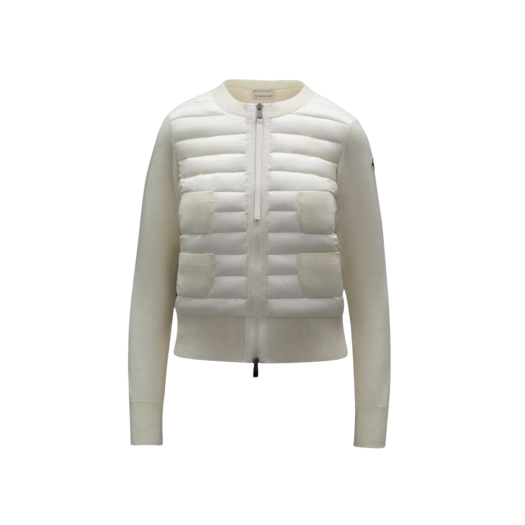 (W) Moncler Padded Wool Cardigan White - 22FW