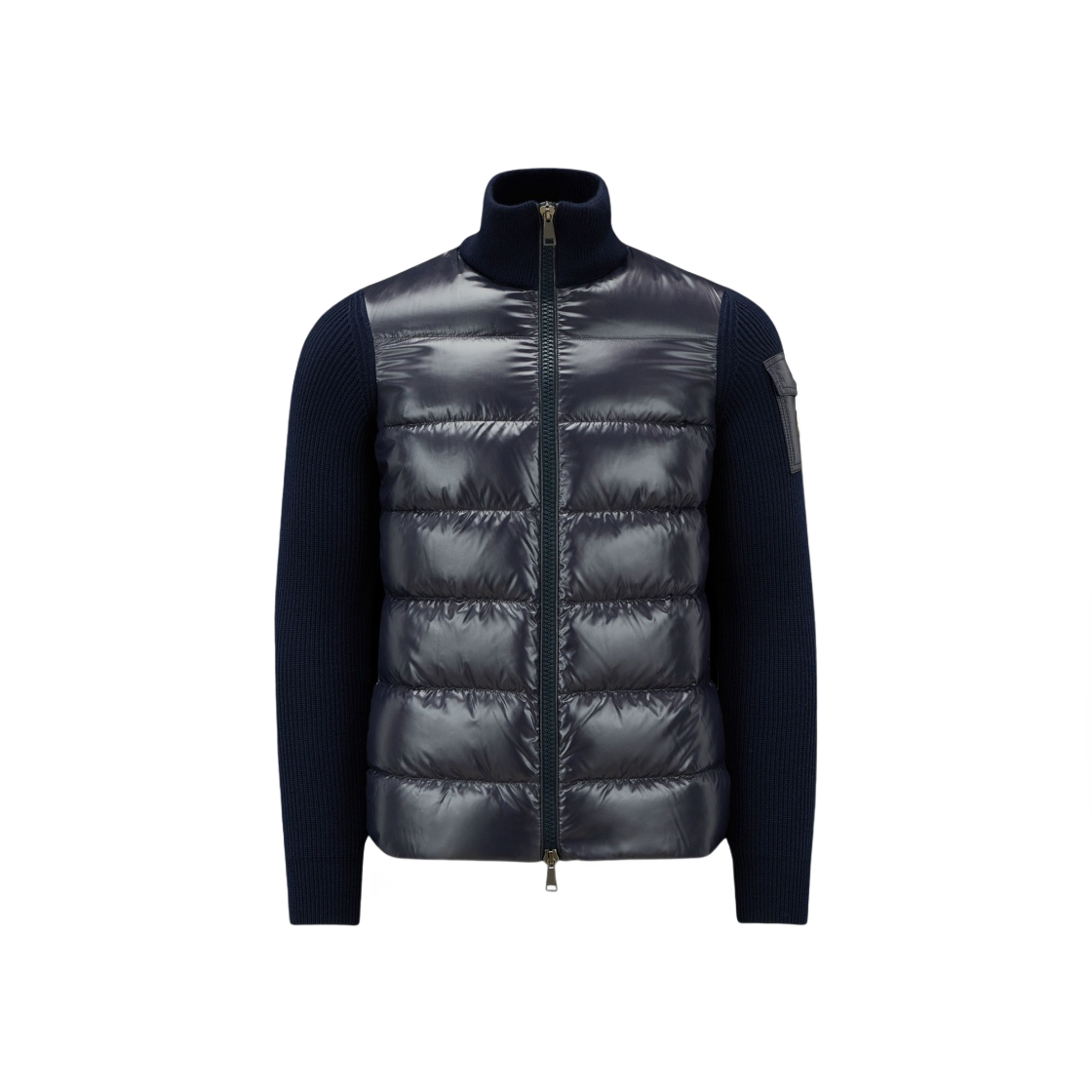 (W) 몽클레르 패딩 울 가디건 나이트 블루 - 22FW((W) Moncler Padded Wool Cardigan Night Blue - 22FW) - 1