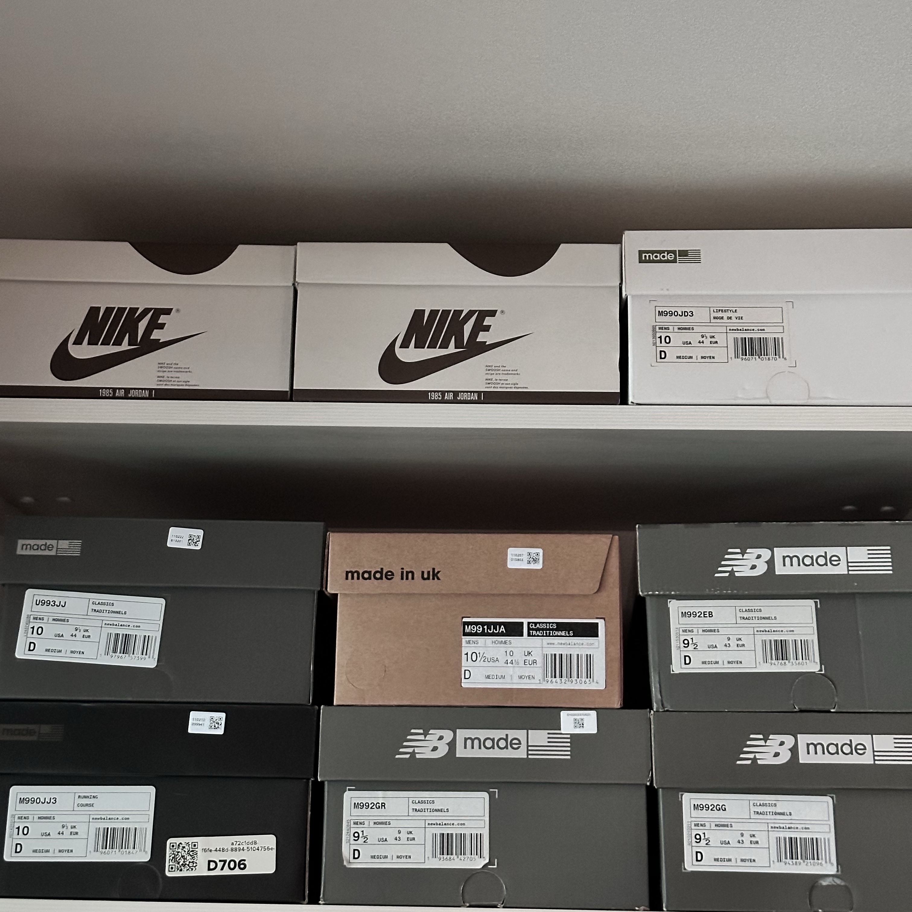 New Balance x JJJJound 990v3 Olive, New Balance x JJJJound 993 Made in USA Mushroom White 착용 스타일