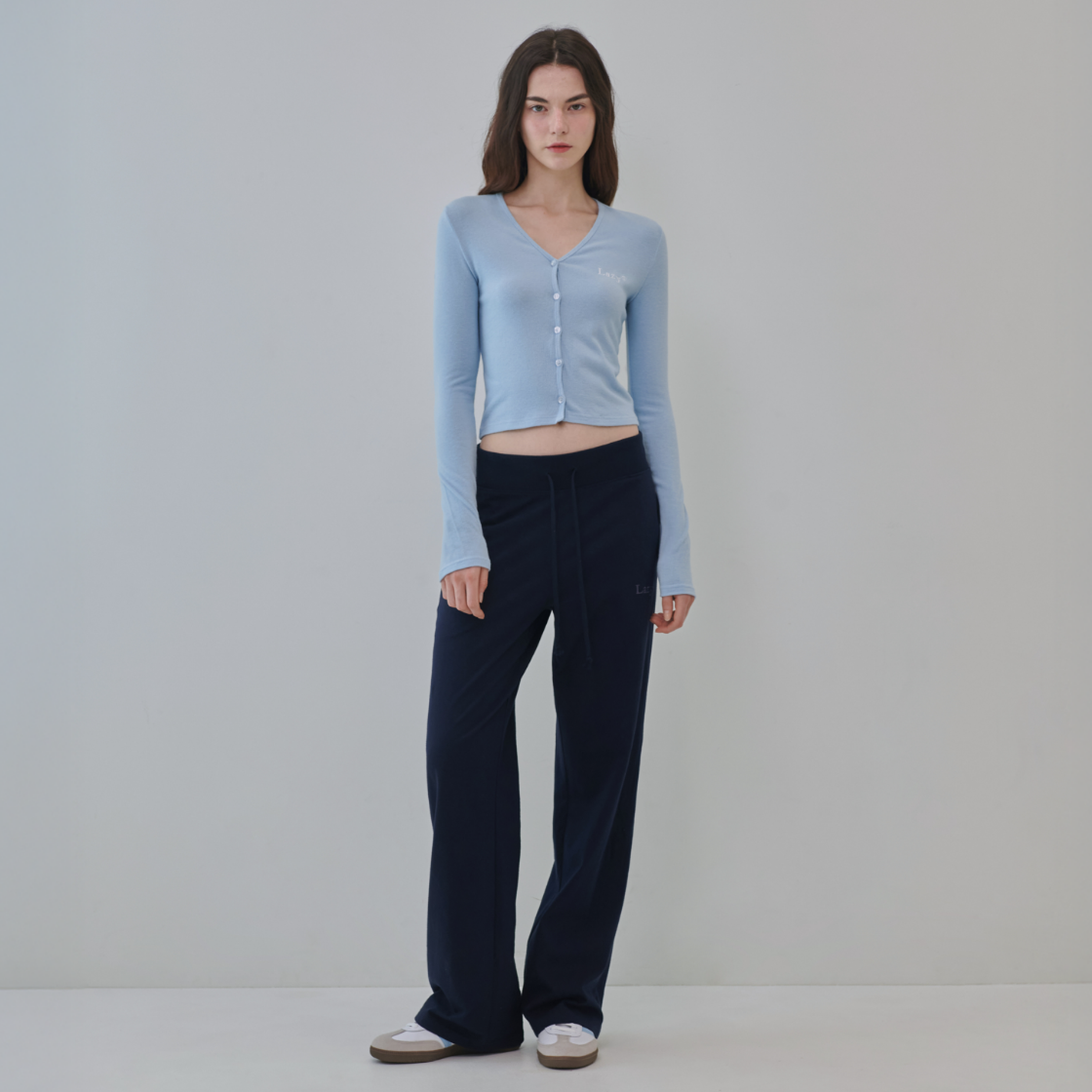 레이지지 코지 레이지 울 앙고라 브이넥 가디건 스카이(Lazyz Cozy Lazy Wool Angora V-Neck Cardigan Sky) - 5