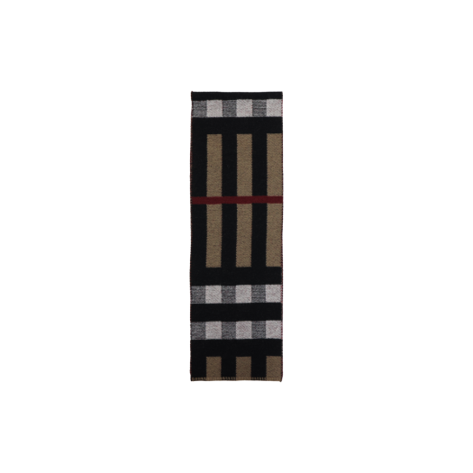 3993647 Burberry Mega Check Wool Cashmere Scarf