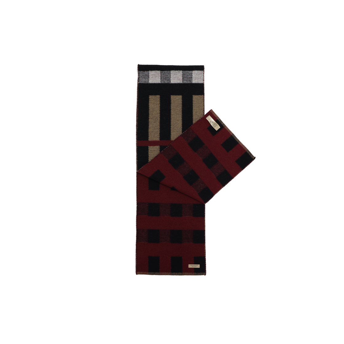 3993647 [B등급] Burberry Vintage Mega Check Wool Cashmere Scarf - #2