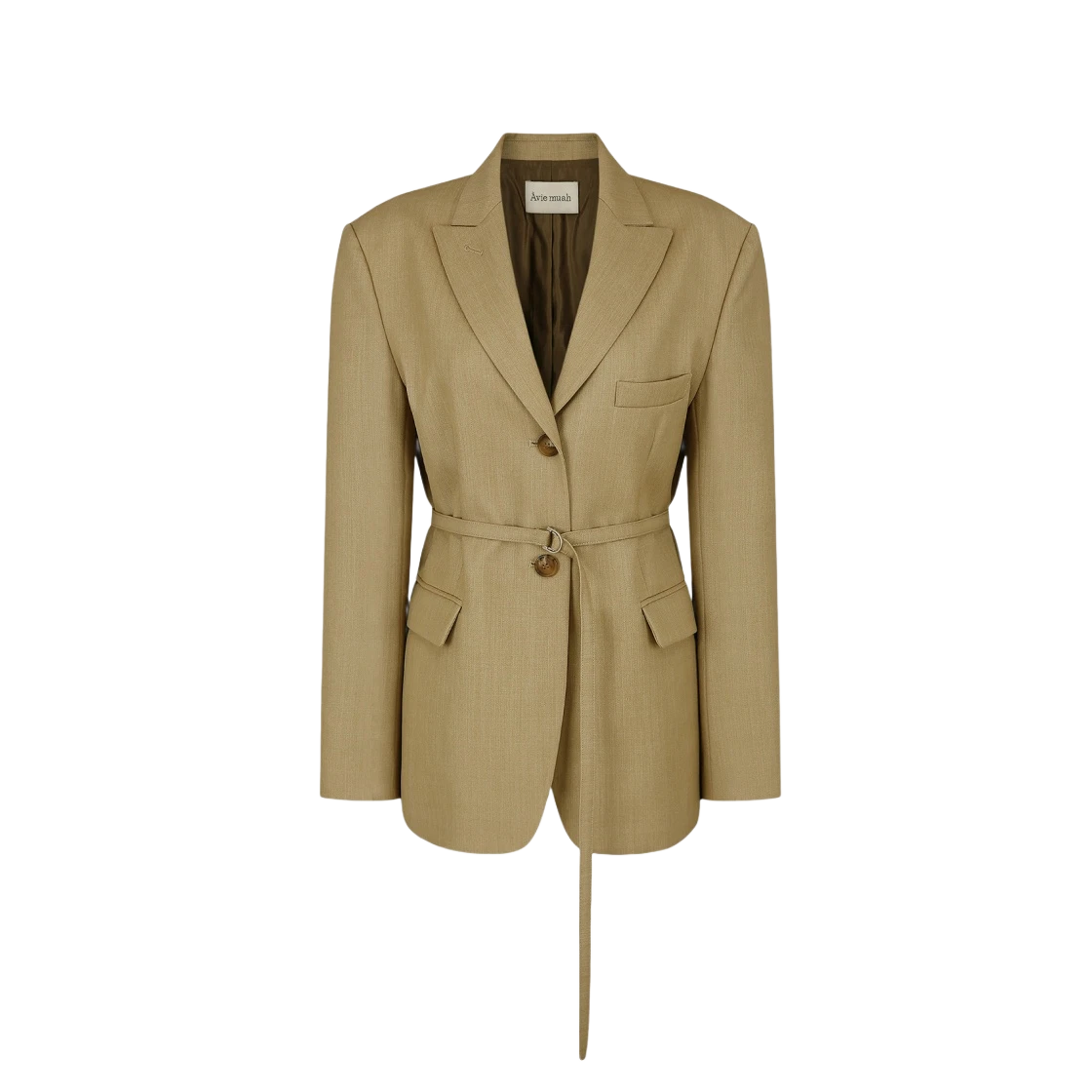 (W) 아비에무아 벨티드 울 블렌드 블레이저 베이지 | Aviemuah | KREAM (W) Aviemuah Belted Wool Blend Blazer Beige