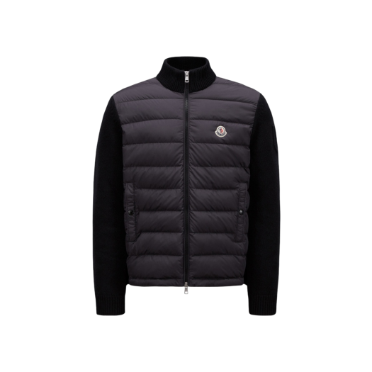 Moncler Padded Wool Cardigan Black - 23SS