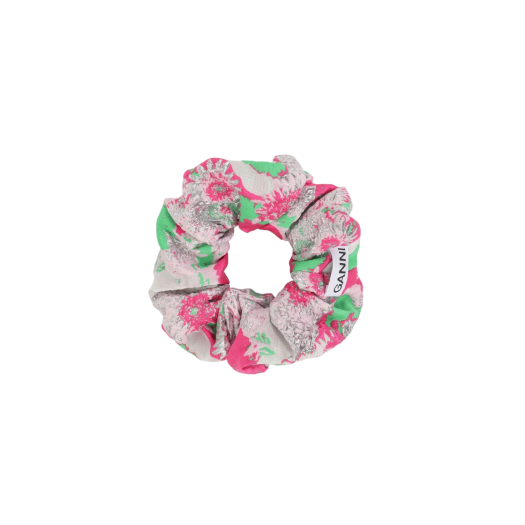 (W) Ganni 3D Jacquard Scrunchie Sugar Plum