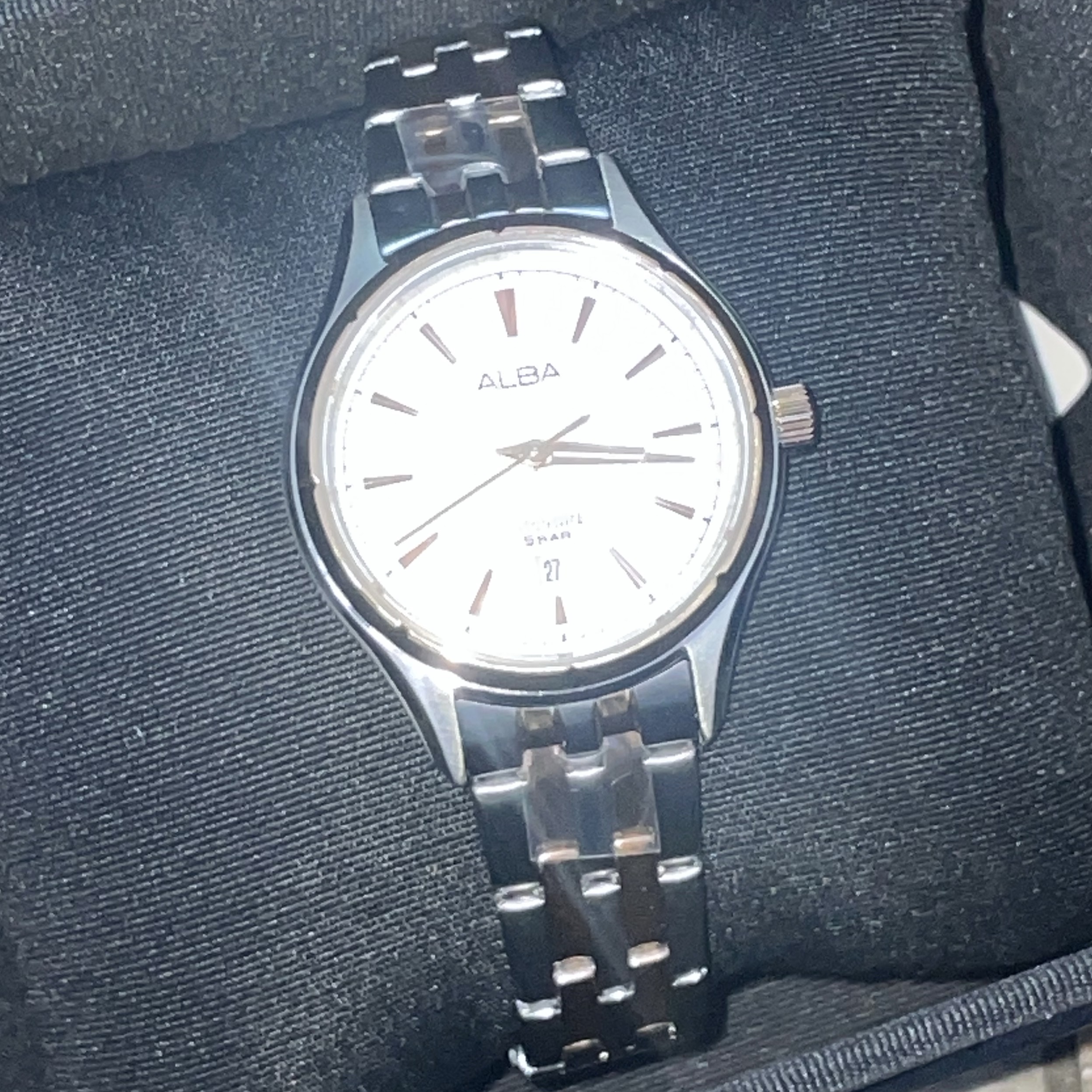 (W) Seiko Alba AH7CY0X1 Silver 착용 스타일 - 2
