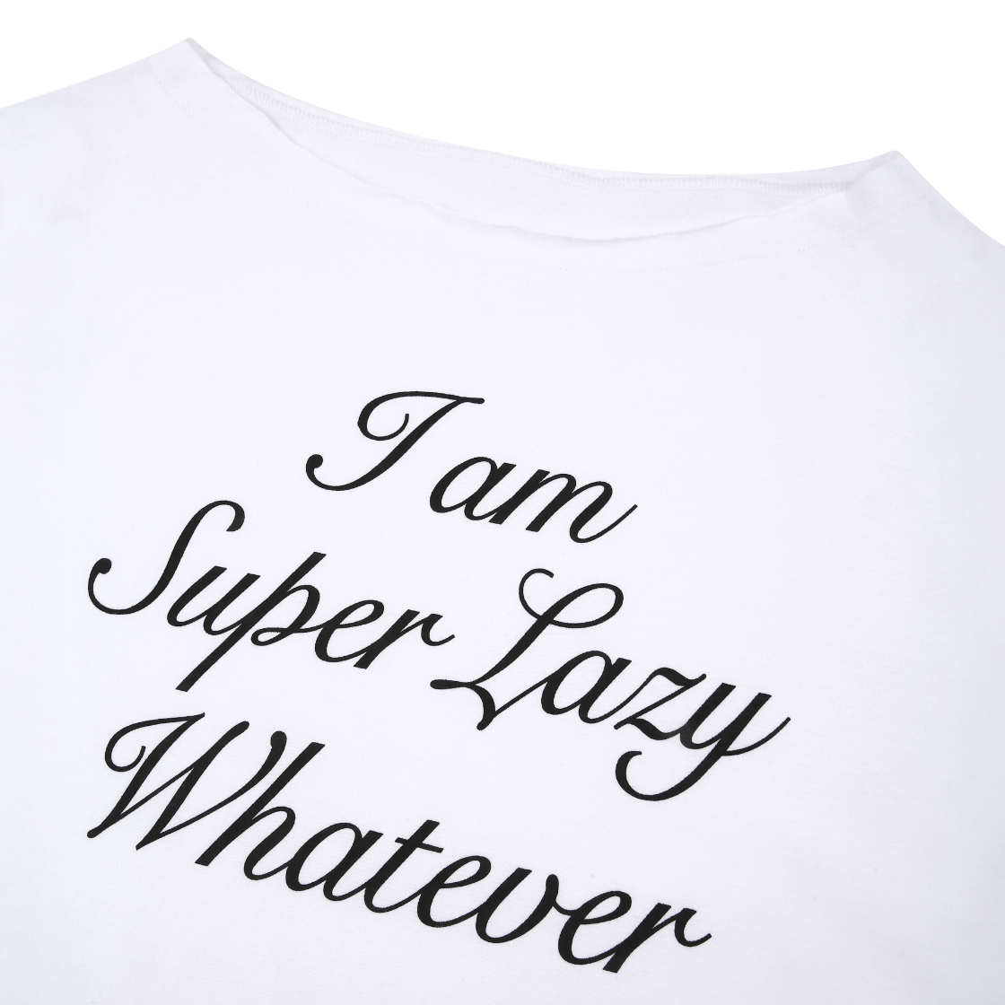 레이지지 슈퍼레이지 오프숄더 롱슬리브 티셔츠 화이트(Lazyz Super Lazy Off Shoulder Long Sleeve T-Shirt White) - 2