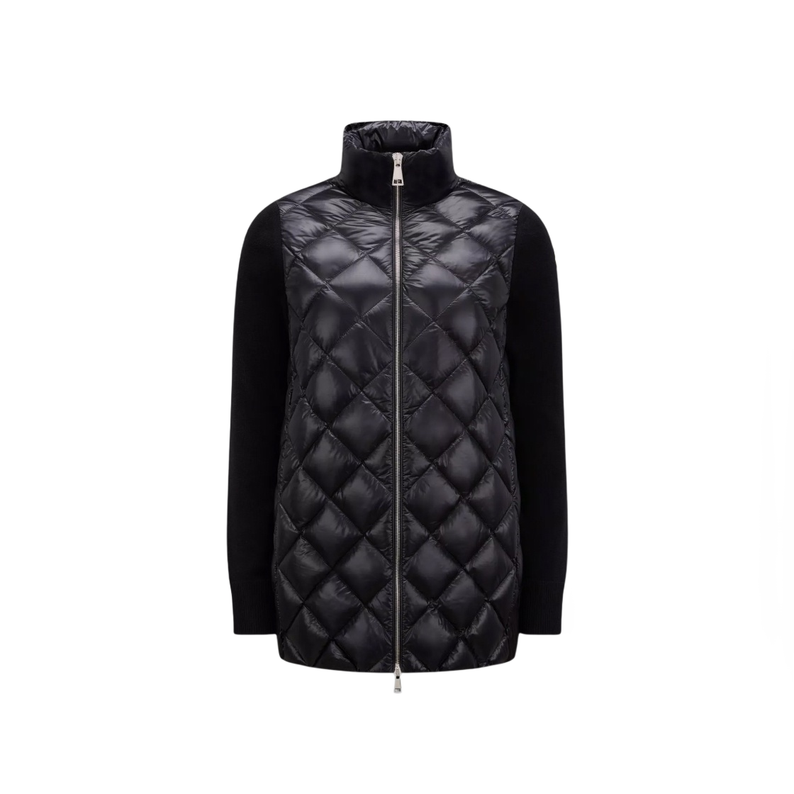 (W) 몽클레르 패딩 울 가디건 블랙 - 22FW((W) Moncler Padded Wool Cardigan Black - 22FW) - 1