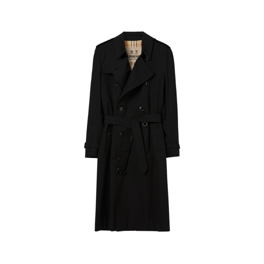 Burberry Kensington Heritage Trench Coat Black