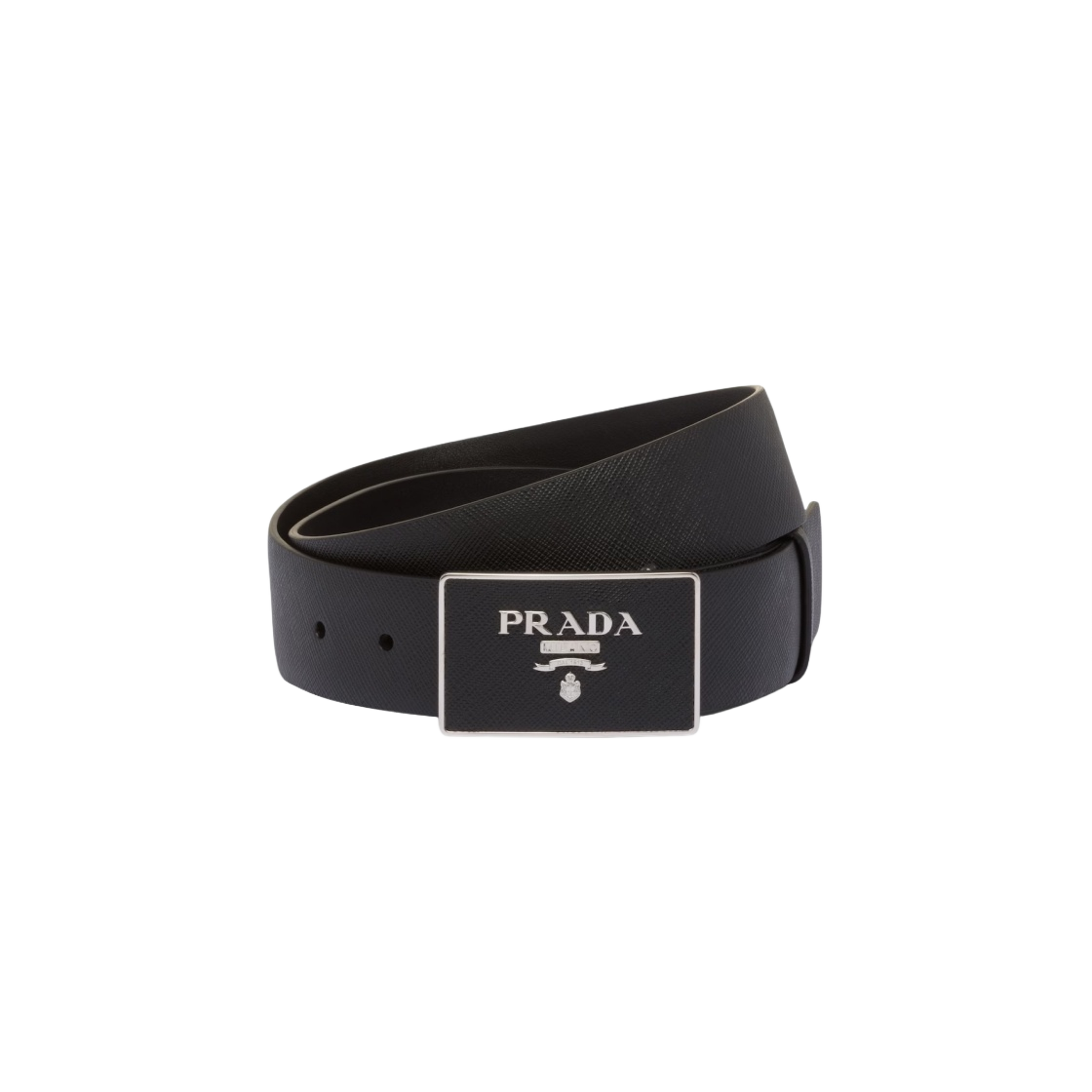 2CC534-053-F0002 Prada Saffiano Leather Belt Black