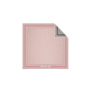 Dior Oblique Diortwin Square Scarf Silk Twill Rose Des Vents Grey