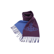 Vivienne Westwood Two Side Single Orb Muffler Plum