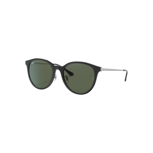 Ray-Ban RB4334D Polished Black Frame Green Classic G-15 Lenses