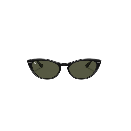 Ray-Ban Nina Polished Black Frame Green Classic G-15 Flat Lenses
