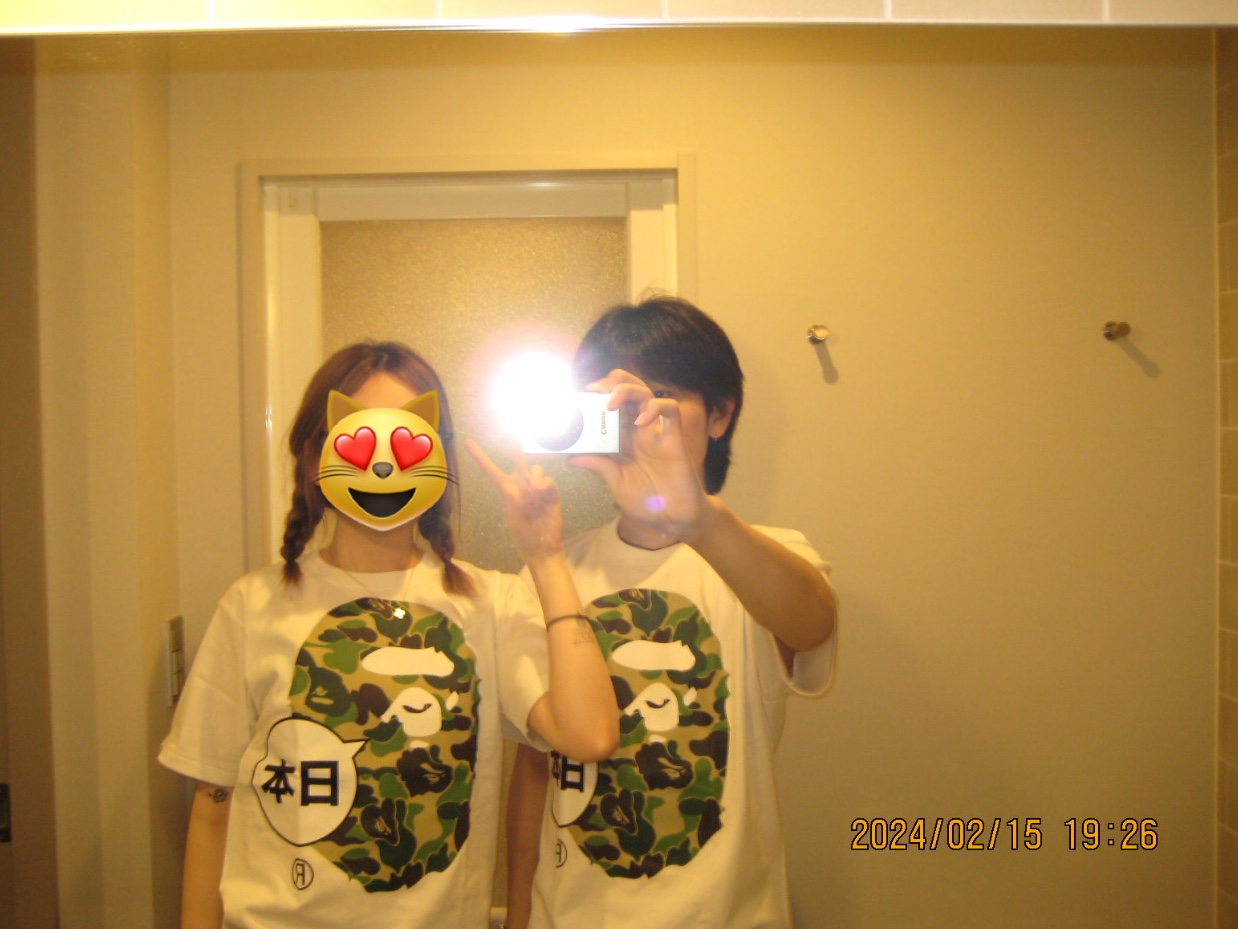 BAPE Japan Big Ape Head City T-Shirt White 착용 스타일