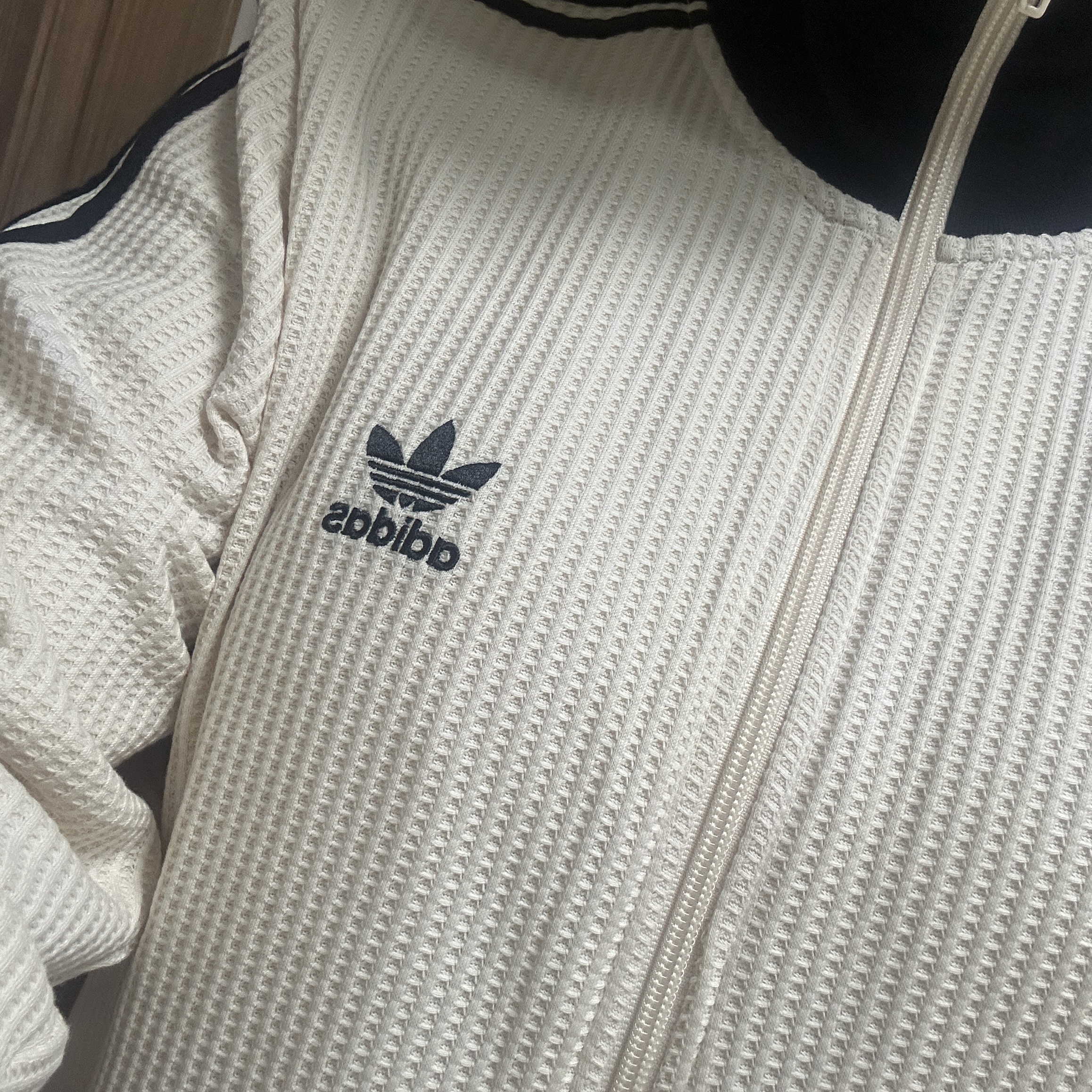 Adidas Waffle Beckenbauer Track Top Wonder White - KR Sizing 착용 스타일