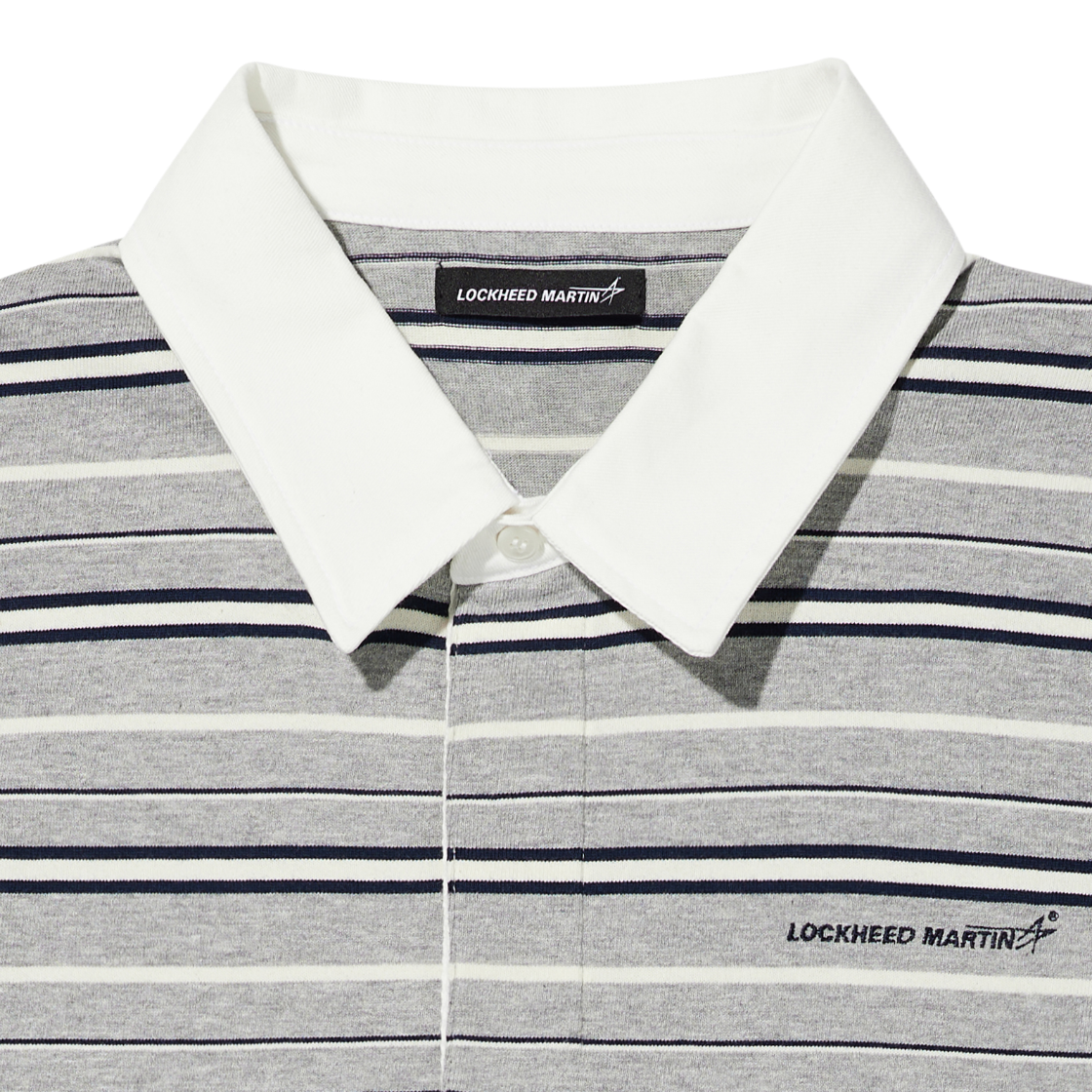 록히드마틴 스트라이프 폴로 티 그레이(LOCKHEED MARTIN Stripe Polo Tee Grey) - 2